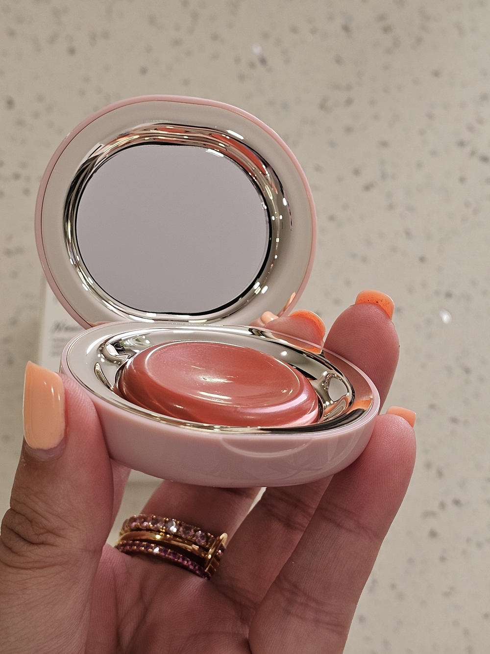 Rare Beauty Stay Vulnerable Cream Blush - Nearly Apricot (Pink Compact) - Picture 6 of 6